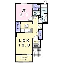 兵庫県姫路市勝原区丁（賃貸アパート1LDK・1階・45.77㎡） その2