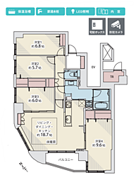 エクセルシオール宮の沢アーク 4LDKの間取図画像