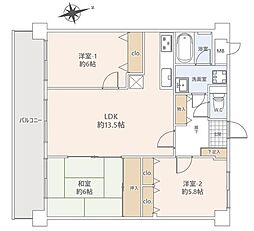 グランピア新宮 3LDKの間取図画像