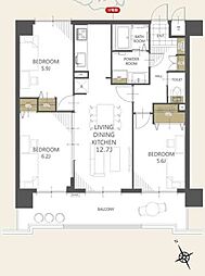藤和シティコープ和白 3LDKの間取図画像