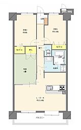 アーサー三苫ステーション 3LDKの間取図画像