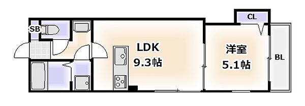 大阪府大阪市阿倍野区昭和町1丁目(賃貸マンション1LDK・2階・37.60㎡)の写真 その2