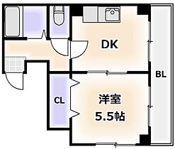 大阪府大阪市東住吉区桑津1丁目（賃貸マンション1DK・5階・25.00㎡） その2