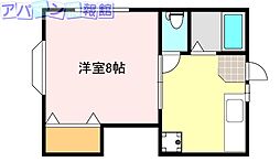 リステル 1Kの間取図画像