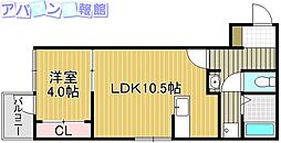 ノアノア天神尾西 1LDKの間取図画像