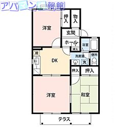 クオレ・シティ鐙A 3DKの間取図画像