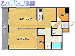 ベリエ3 1LDKの間取図画像