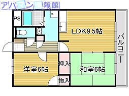 マ・メゾン 2DKの間取図画像