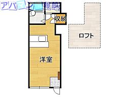 アレーズ ワンルームの間取図画像