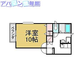 クラウンB 1Kの間取図画像