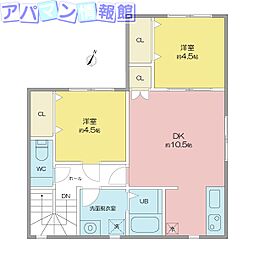 Maison de Rich 上近江 2LDKの間取図画像