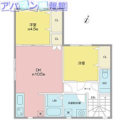 Maison de Rich 上近江 2LDKの間取図画像