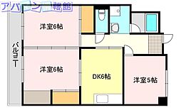 京王パークビル 3DKの間取図画像