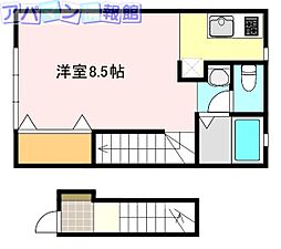 エトワール長潟 ワンルームの間取図画像
