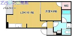 ラ・フォンテ 1LDKの間取図画像