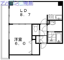 レガーロけやき通り 1LDKの間取図画像