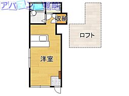 アレーズ ワンルームの間取図画像