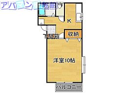 間取図画像 1K