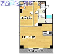 デリスガーデン女池 1LDKの間取図画像