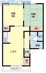 ラ・ノーブル・ビル青山A棟 2LDKの間取図画像