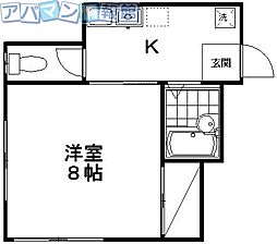 ハイツEight2 1Kの間取図画像