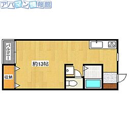 コーポアルビオン ワンルームの間取図画像