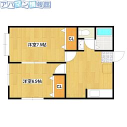 ノーヴァ 2Kの間取図画像