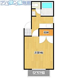 ピエ・タ・テール坂井 1Kの間取図画像