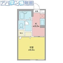 パークアベニュー青山 1Kの間取図画像