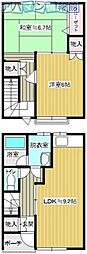 メゾンエスポワール2 2LDKの間取図画像
