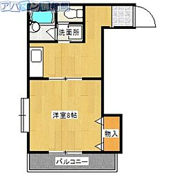 リベルテ小針 1Kの間取図画像