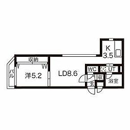 アンコール・札幌 1LDKの間取図画像
