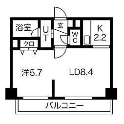 MYプラザ円山公園 1LDKの間取図画像