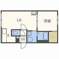 MK02BASE 1LDKの間取図画像