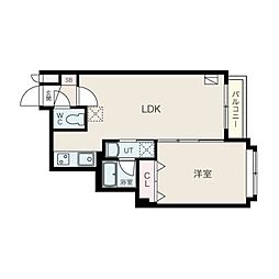 フォンテーヌ福住 1LDKの間取図画像