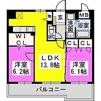 カーサ宮ノ前II 301 ｜ 福岡県飯塚市川津227-1（賃貸マンション2LDK・3階・60.29㎡） その2