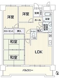 ライオンズマンション高師緑地 4LDKの間取図画像