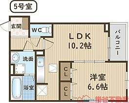 オルテンシア 205 ｜ 大阪府茨木市東太田２丁目番（賃貸アパート1LDK・2階・42.30㎡） その2