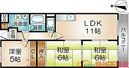 プランドール茨木 3LDKの間取図画像