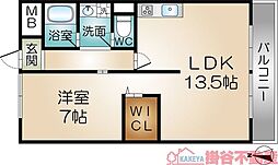 大住ニューハイツ 1LDKの間取図画像