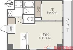 ヴィラコントゥール 1LDKの間取図画像