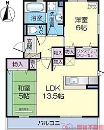 サンファミーユ 2LDKの間取図画像
