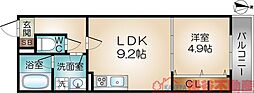 ツーブリッジ 1LDKの間取図画像