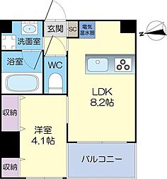 コルテ・ビラージュ 1LDKの間取図画像