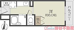 スチューデントパレス茨木 1Kの間取図画像
