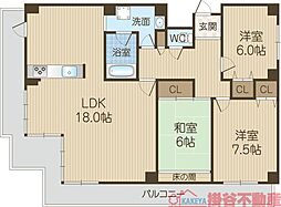ロイヤル南茨木 3LDKの間取図画像