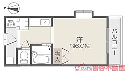スチューデントパレス茨木 1Kの間取図画像