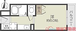 スチューデントパレス茨木 1Kの間取図画像
