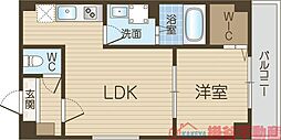 シナジー茨木 1LDKの間取図画像