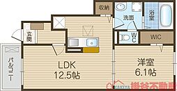 ジェイ プラサーダ 1LDKの間取図画像